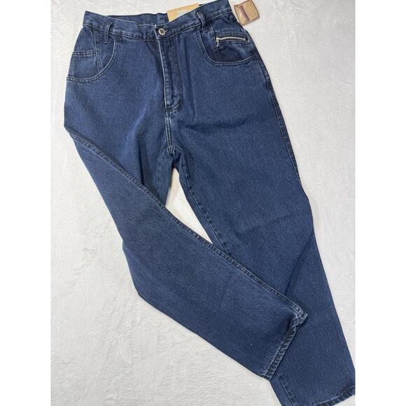 Gitano Jeans Tapered Leg Mom Jean Relaxed Size 12 Over-Dyed Denim Dark Wash NWT - Picture 3 of 7